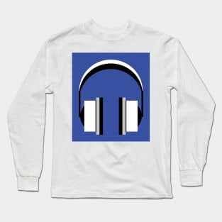 Headphones in dazzling blue Long Sleeve T-Shirt